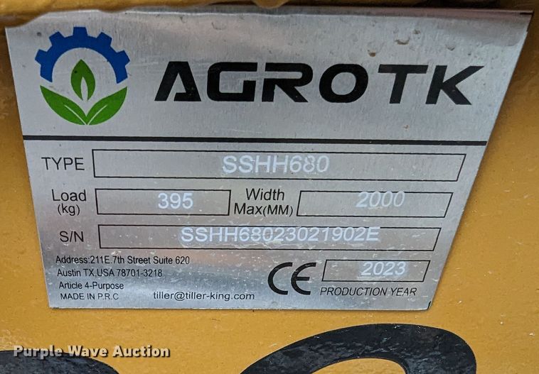 image for item MO9032 2023 Agrotk 680  skid steer breaker