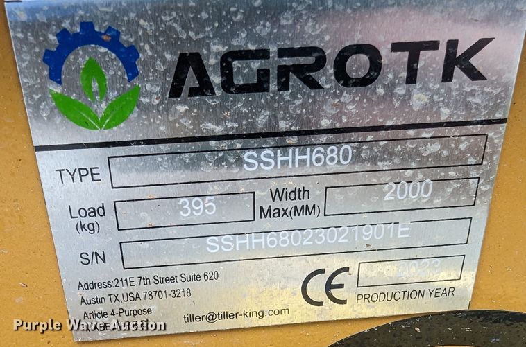 image for item MO9033 2023 Agrotk 680  skid steer breaker