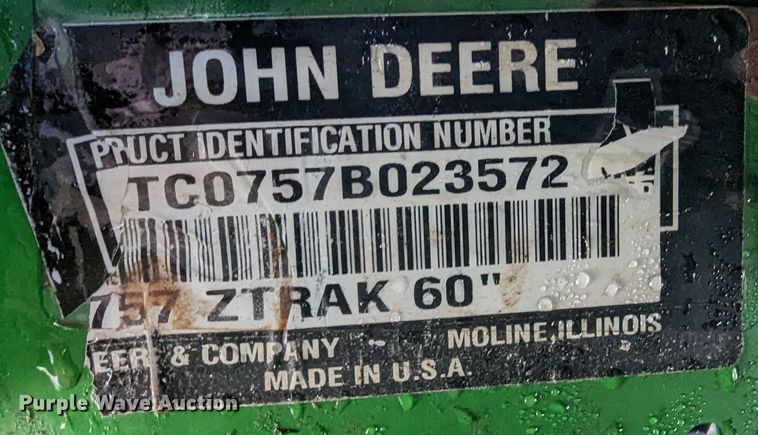 image for item MO9036 John Deere 727  ZTR lawn mower