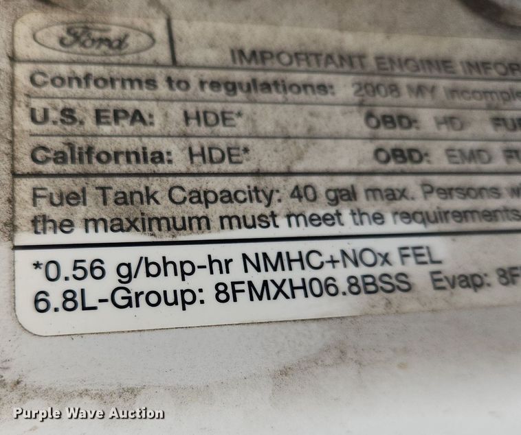 image for item MW9776 2008 Ford F550 Super Duty XLT  truck cab and chassis