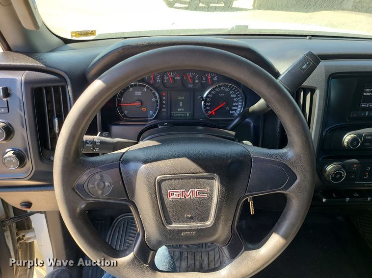 image for item MX9731 2015 GMC Sierra 3500HD  Crew Cab flatbed pickup truck