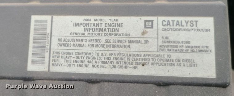 image for item MX9778 2008 Chevrolet C5500  flatbed truck