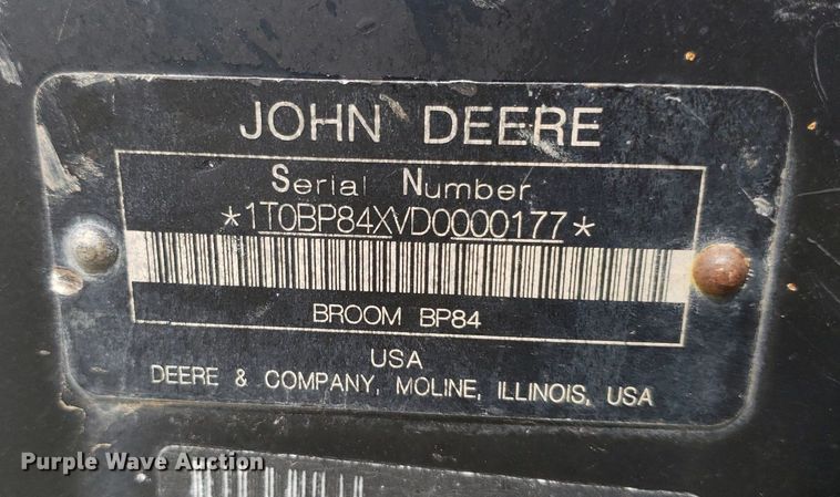 image for item OB9704 John Deere Worksite Pro BP84  skid steer broom