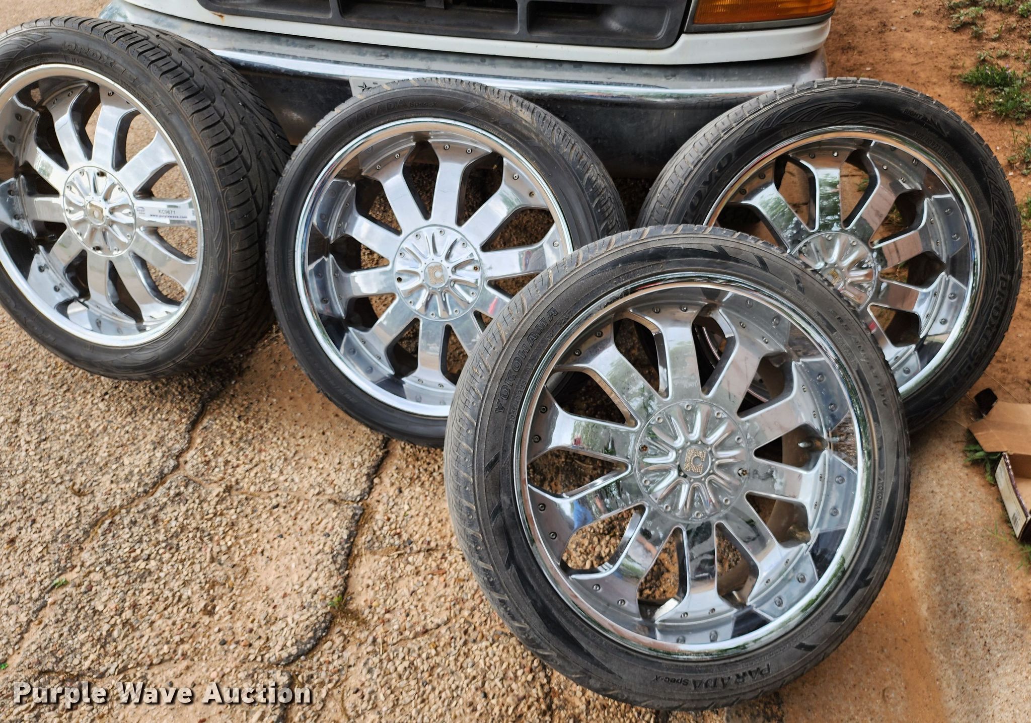 (4) 305/40R23 tires and wheels in Abilene, TX Item KC9671 sold