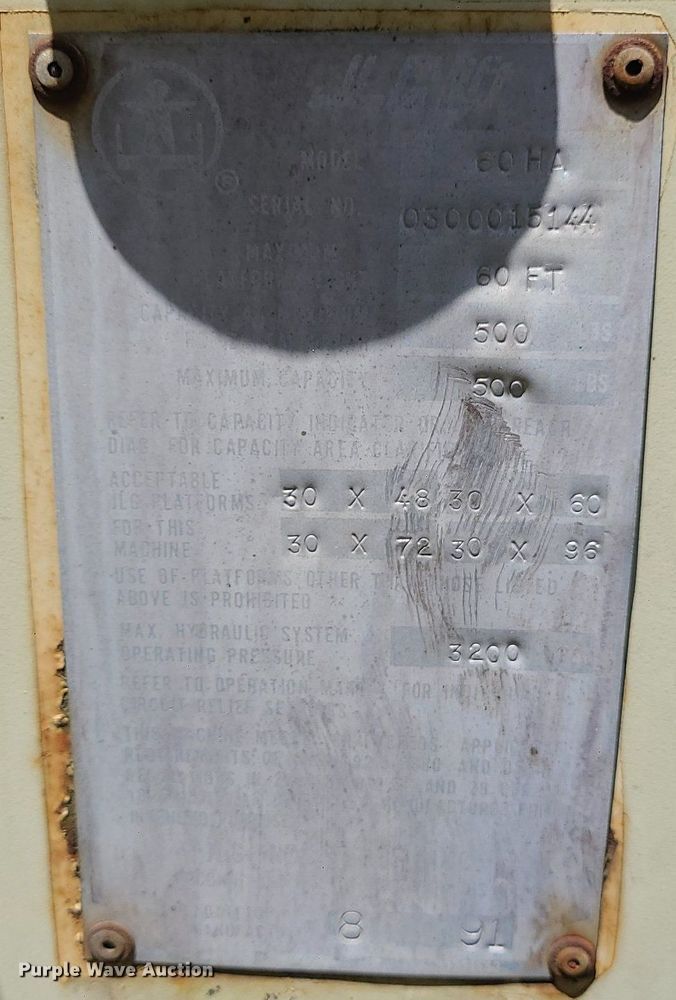 image for item DC6076 JLG 60HA  boom lift