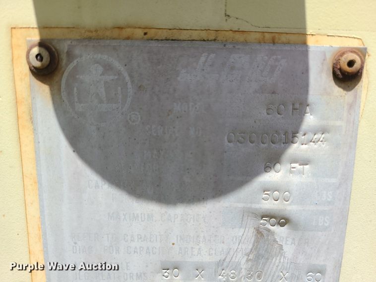 image for item DC6076 JLG 60HA  boom lift