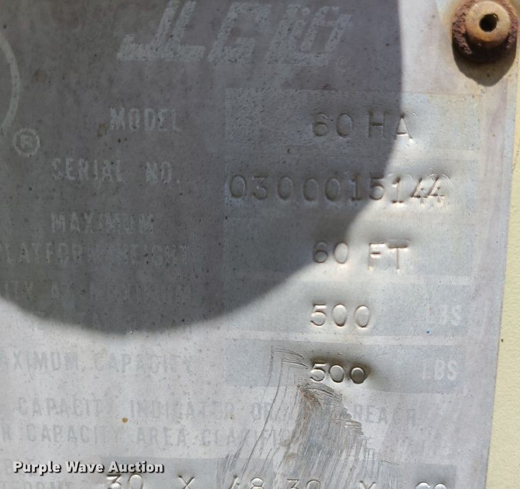 image for item DC6076 JLG 60HA  boom lift