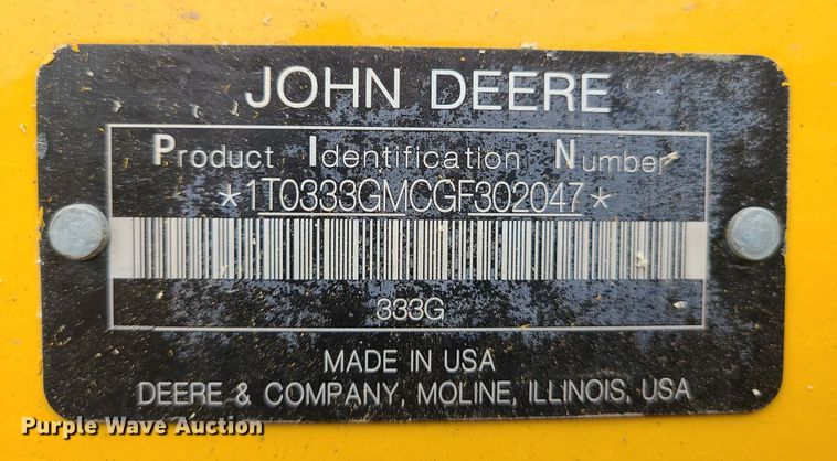 image for item DC6081 John Deere 333G  tracked skid steer loader