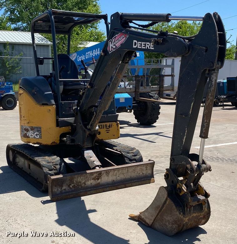 image for item DL7193 2017 John Deere 26G  mini excavator