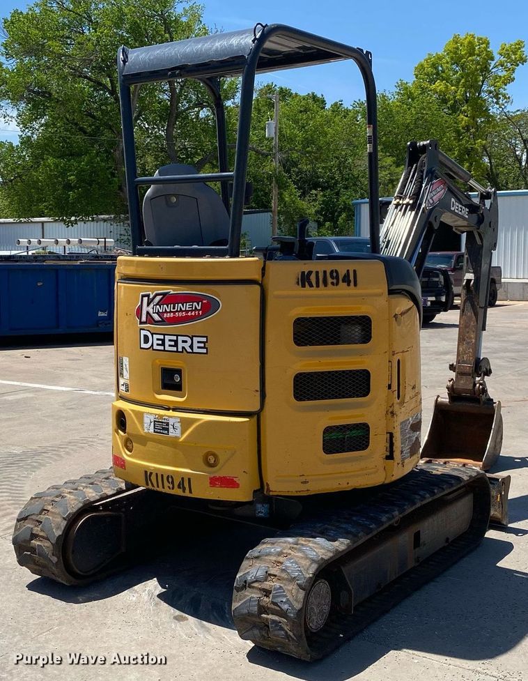 image for item DL7193 2017 John Deere 26G  mini excavator