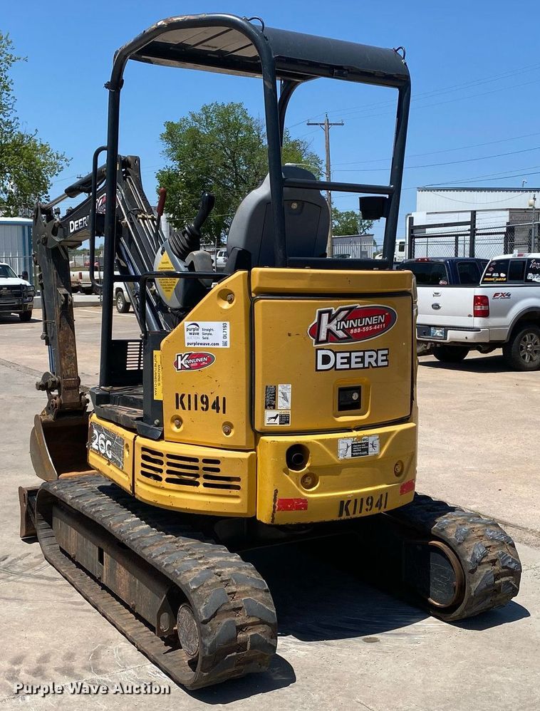 image for item DL7193 2017 John Deere 26G  mini excavator