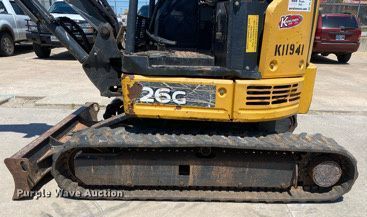 image for item DL7193 2017 John Deere 26G  mini excavator