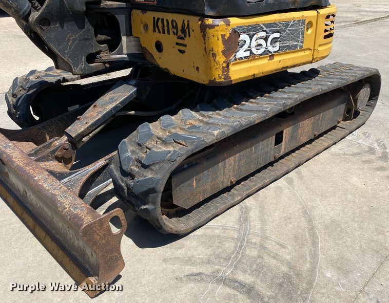 image for item DL7193 2017 John Deere 26G  mini excavator