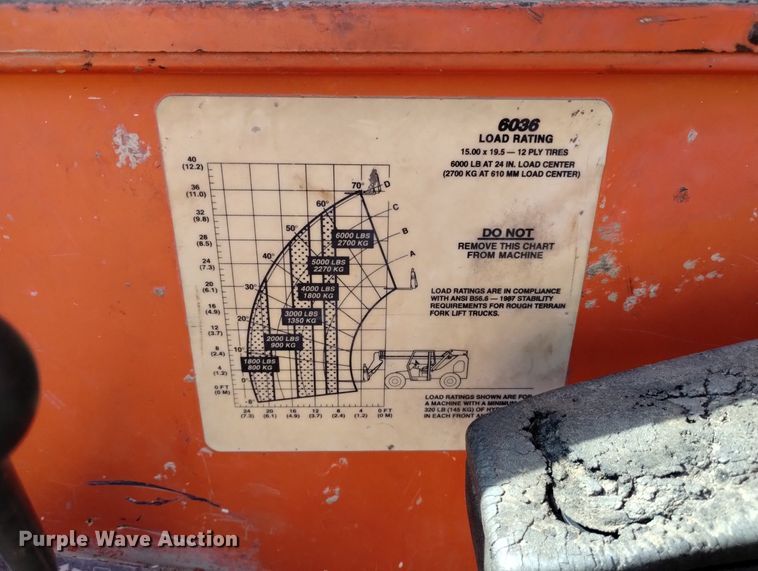 image for item DN6419 1997 SkyTrak 6036  telehandler