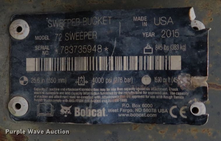 image for item FB9842 (5) Bobcat skid steer sweepers