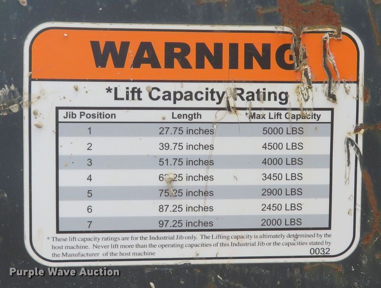 image for item FB9843 Haugen Attachments MIJ SKD  skid steer jib