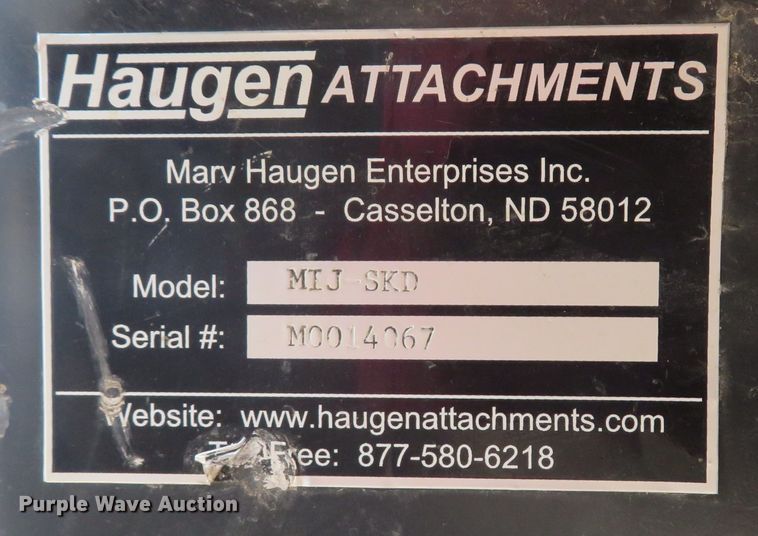 image for item FB9843 Haugen Attachments MIJ SKD  skid steer jib