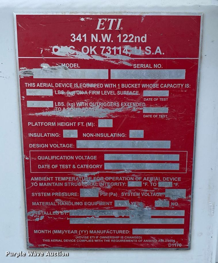 image for item KB9443 2012 Dodge Ram 4500HD  bucket truck