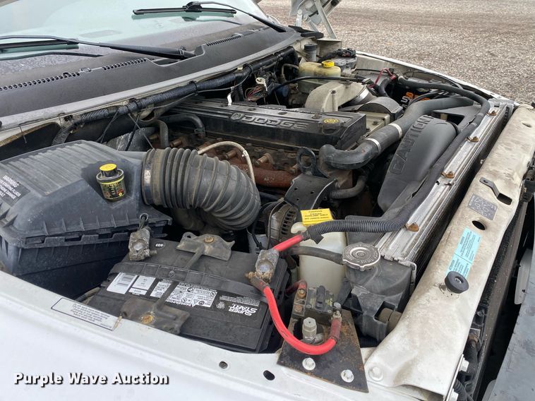 image for item KB9444 2001 Dodge Ram 3500  Quad Cab utility bed pickup truck