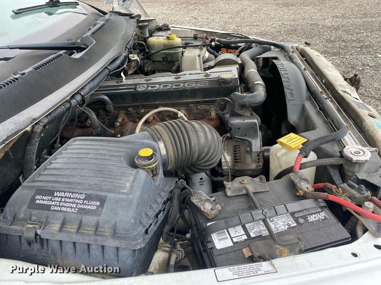 image for item KB9444 2001 Dodge Ram 3500  Quad Cab utility bed pickup truck