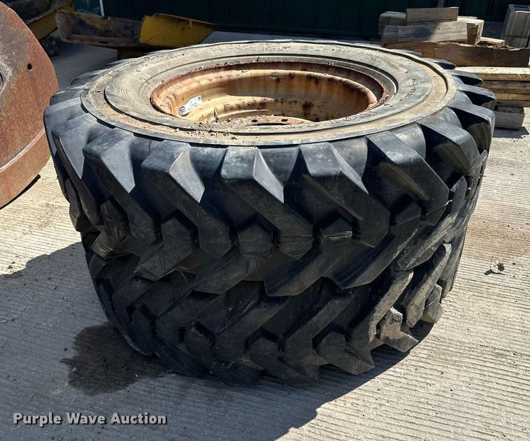 image for item KU9937 (2) Solideal 14.00-24TG tires and wheels