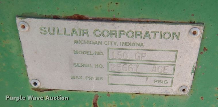 image for item KU9971 Sullair 150GP  air compressor