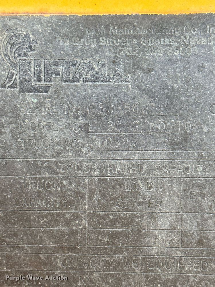 image for item KX9013 Liftall L60G  forklift