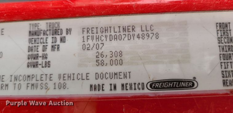 image for item LE9061 2007 Freightliner Business Class M2  dump truck