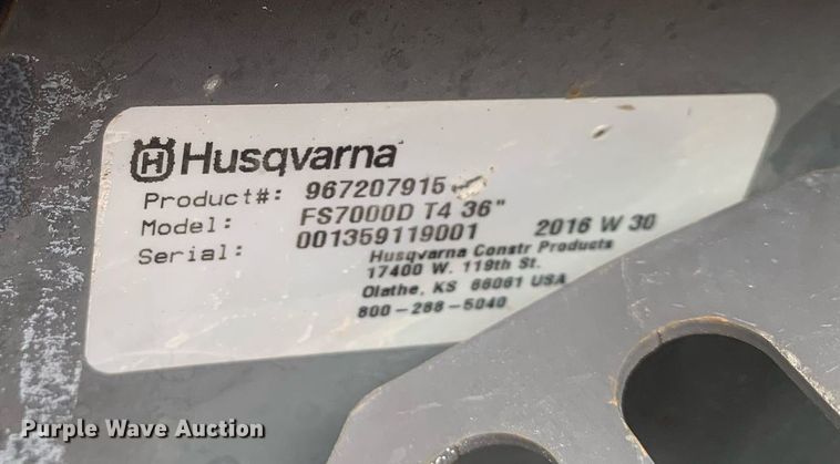 image for item LH9625 2016 Husqvarna FS7000D  concrete saw