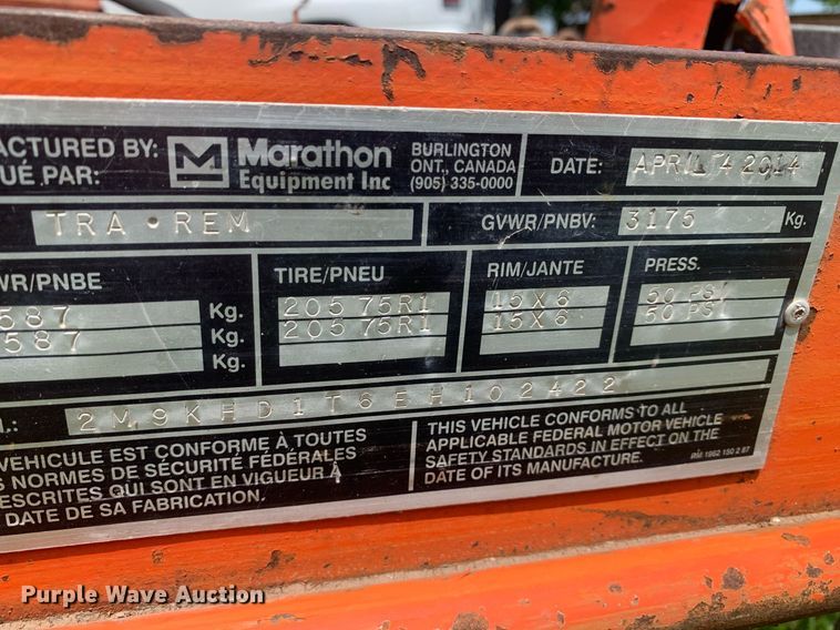 image for item LH9629 2014 Marathon TRA- REM  melter applicator