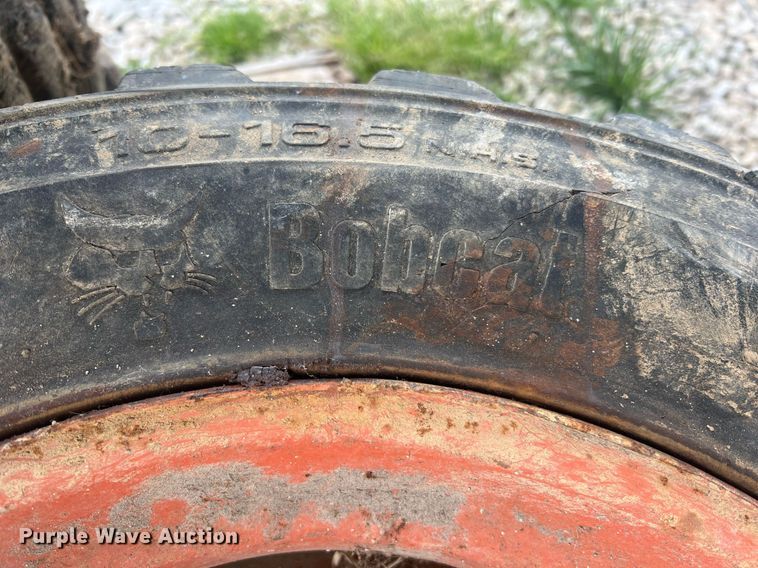 image for item LI9675 (5) Bobcat 10-16.5 skid steer wheels and tires