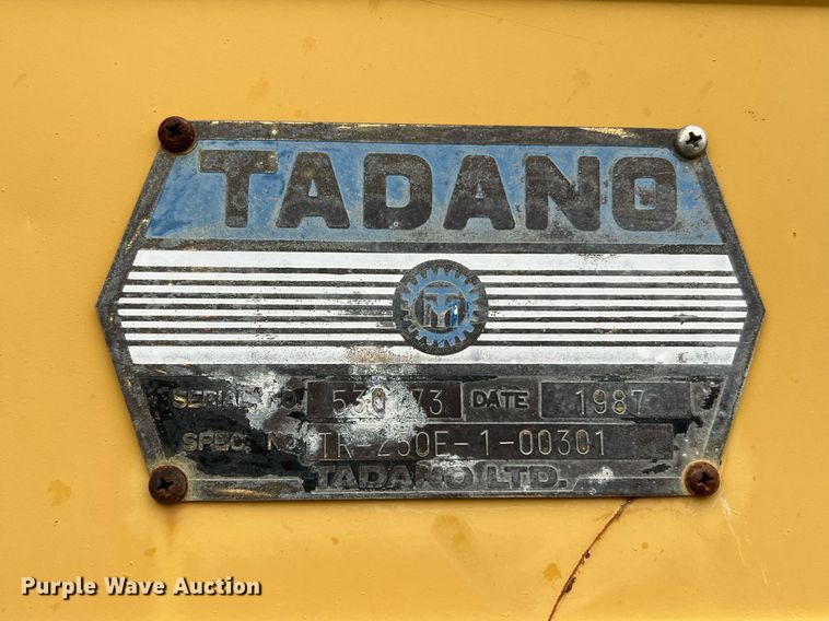 image for item LI9686 1987 Tadano TR250E  crane