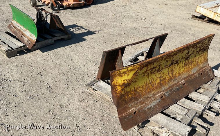 image for item LI9697 (2) John Deere 54"W skid steer dozer blades