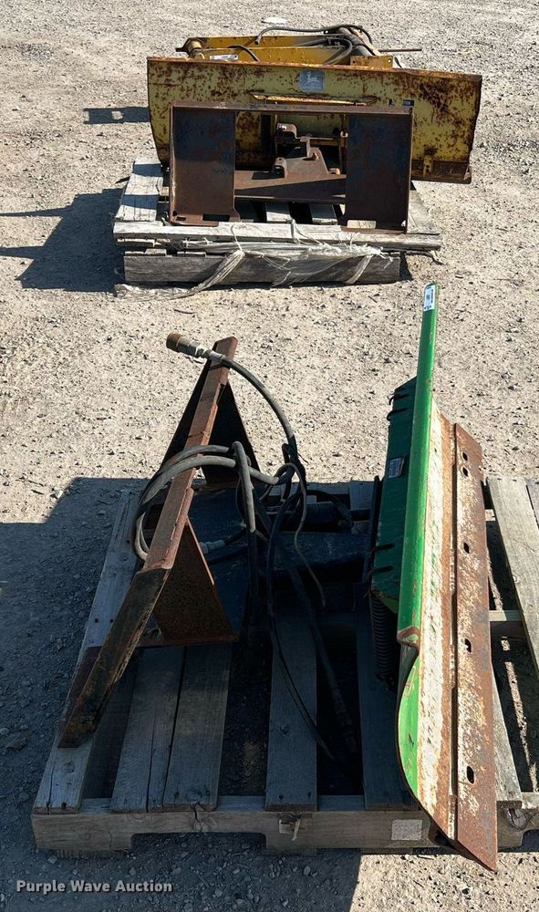 image for item LI9697 (2) John Deere 54"W skid steer dozer blades