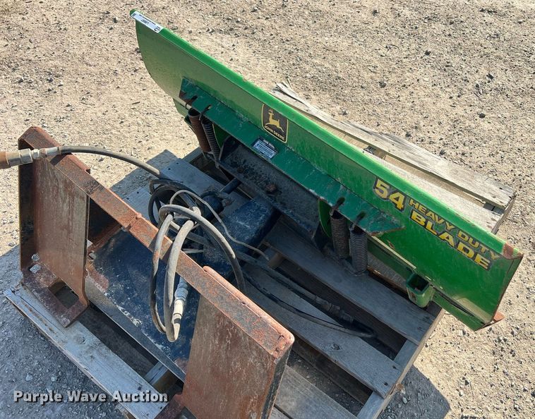 image for item LI9697 (2) John Deere 54"W skid steer dozer blades