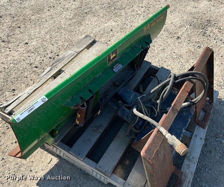 image for item LI9697 (2) John Deere 54"W skid steer dozer blades
