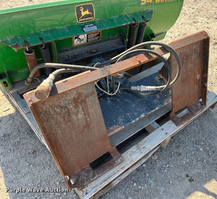 image for item LI9697 (2) John Deere 54"W skid steer dozer blades