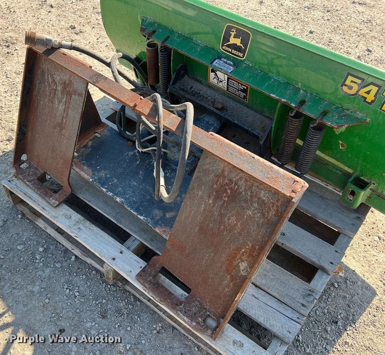 image for item LI9697 (2) John Deere 54"W skid steer dozer blades