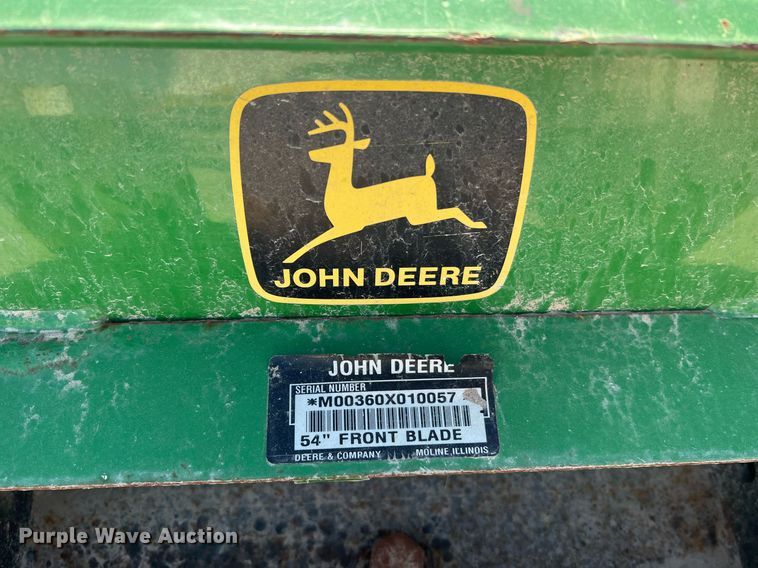 image for item LI9697 (2) John Deere 54"W skid steer dozer blades