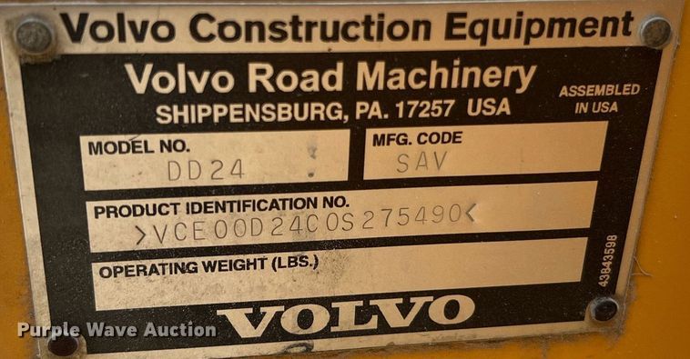 image for item LI9721 2011 Volvo DD24  double drum vibratory roller