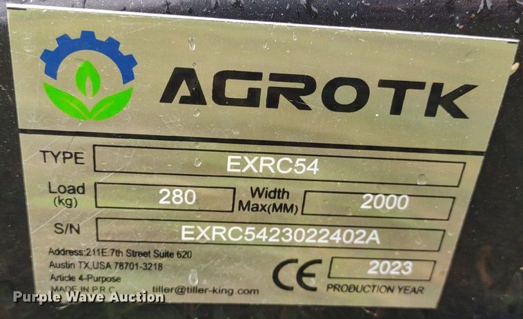 image for item LL9134 2023 Agrotk EXRC54  excavator brush mower