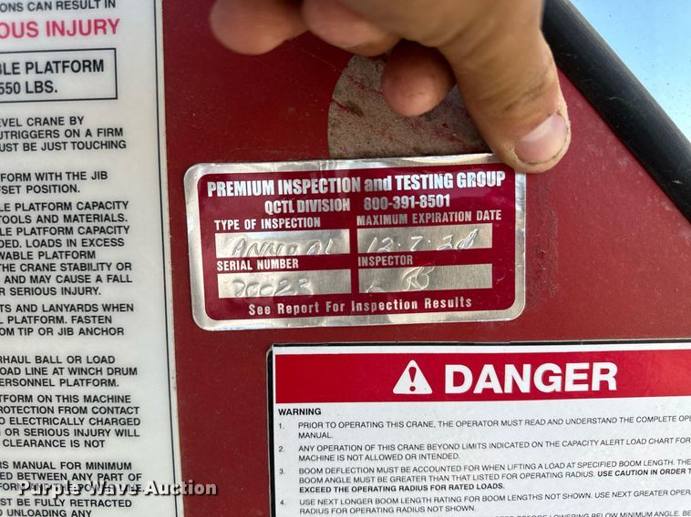 image for item LT9256 2001 Sterling  crane truck