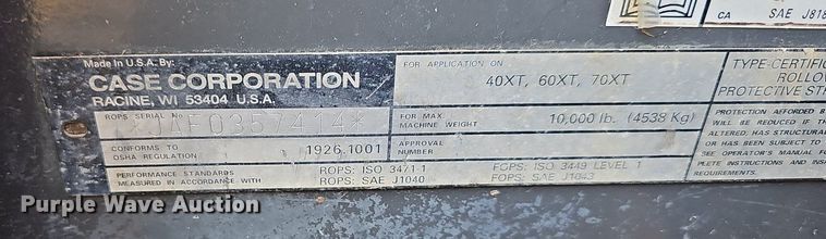 image for item LW9552 2002 Case 70XT  skid steer loader