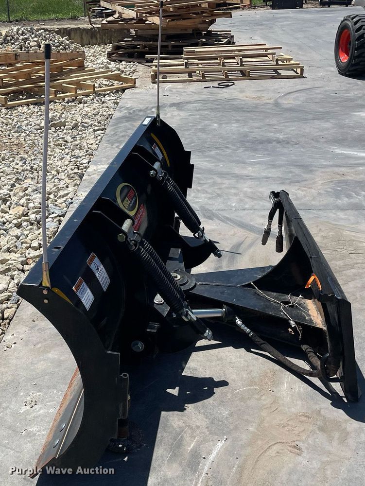 image for item LY9575 Quick Attach  skid steer snow pusher