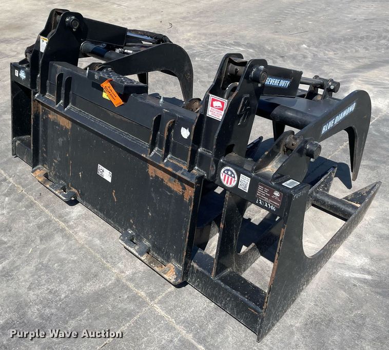 image for item LY9581 Blue Diamond 106450  72"W skid steer grapple bucket