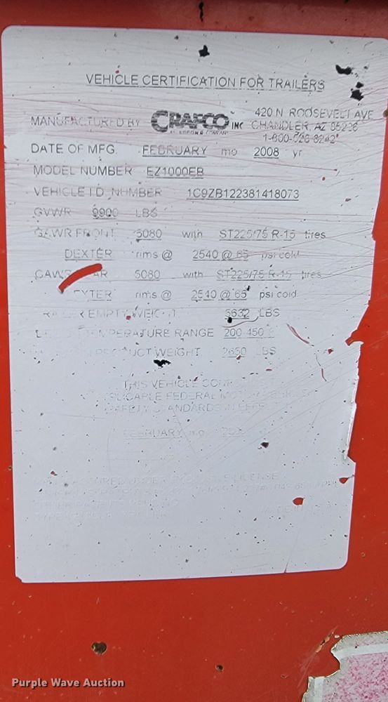 image for item ML9373 Crafco EZ1000EB  melter applicator