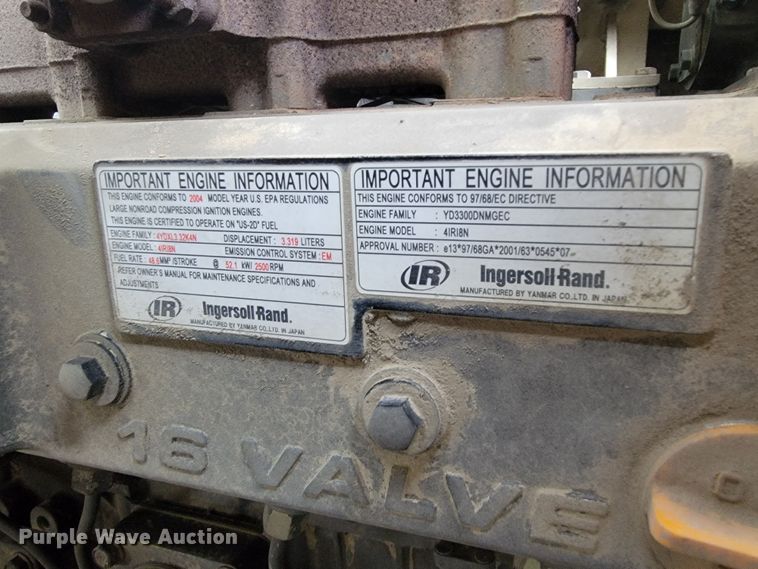 image for item ML9375 2004 Ingersoll Rand 185  air compressor