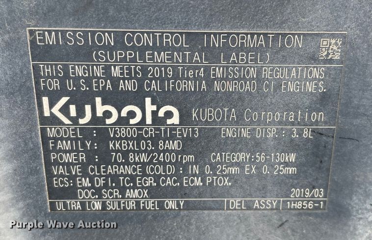 image for item MM9504 2019 Kubota SVL95-2S  tracked skid steer loader