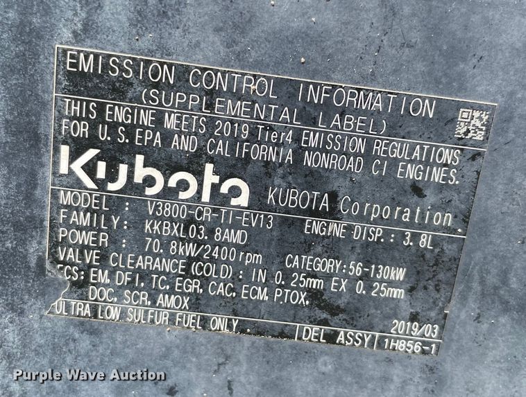 image for item MM9505 2019 Kubota SVL95-2S  tracked skid steer loader