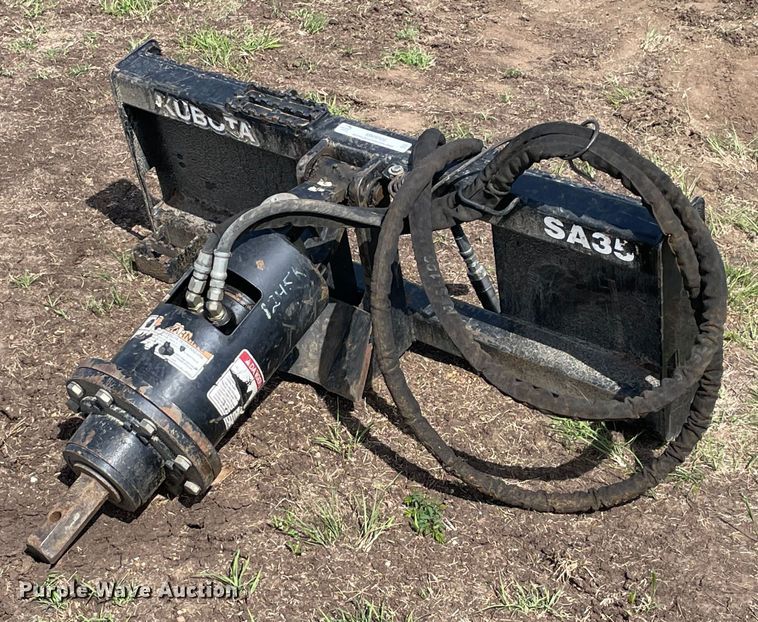Kubota SA35 skid steer auger in Davis, OK Item MM9506 sold Purple Wave